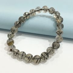  Vòng Đá Phong Thuỷ Cao Cấp - Đá Thạch Anh Tóc Đen Tự Nhiên 9 Ly (AB) 