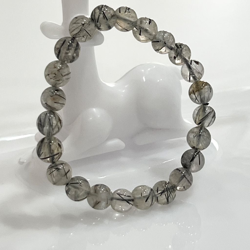  Vòng Đá Phong Thuỷ Cao Cấp - Đá Thạch Anh Tóc Đen Tự Nhiên 9 Ly (AB) 