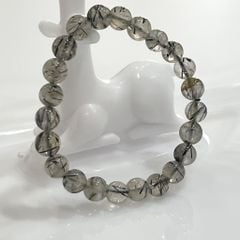  Vòng Đá Phong Thuỷ Cao Cấp - Đá Thạch Anh Tóc Đen Tự Nhiên 9 Ly (AB) 