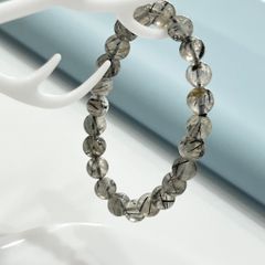  Vòng Đá Phong Thuỷ Cao Cấp - Đá Thạch Anh Tóc Đen Tự Nhiên 9 Ly (AB) 