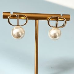  Bông Tai Dior Màu Vàng Ngọc Trai (AL) 