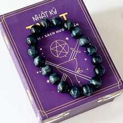  Vòng Đá Phong Thuỷ Cao Cấp - Đá Mắt Hổ Xanh Đen 10mm Tự Nhiên (AB) 