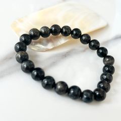  Vòng Đá Phong Thuỷ Cao Cấp - Đá Mắt Hổ Xanh Đen 8mm Tự Nhiên (AC) 