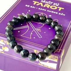  Vòng Đá Phong Thuỷ Cao Cấp - Đá Mắt Hổ Xanh Đen 8mm Tự Nhiên (AC) 