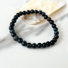  Vòng Đá Phong Thuỷ Cao Cấp - Đá Mắt Hổ Xanh Đen 6mm Tự Nhiên (AD) 