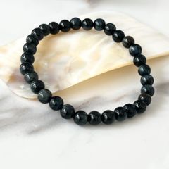  Vòng Đá Phong Thuỷ Cao Cấp - Đá Mắt Hổ Xanh Đen 6mm Tự Nhiên (AD) 