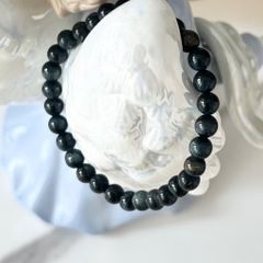  Vòng Đá Phong Thuỷ Cao Cấp - Đá Mắt Hổ Xanh Đen 6mm Tự Nhiên (AD) 