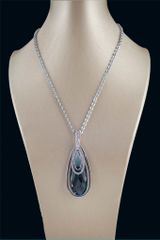  Dây Chuyền Dài Cao Cấp - Giọt Nước Pha Lê Trắng Tinh Tế (AB) 