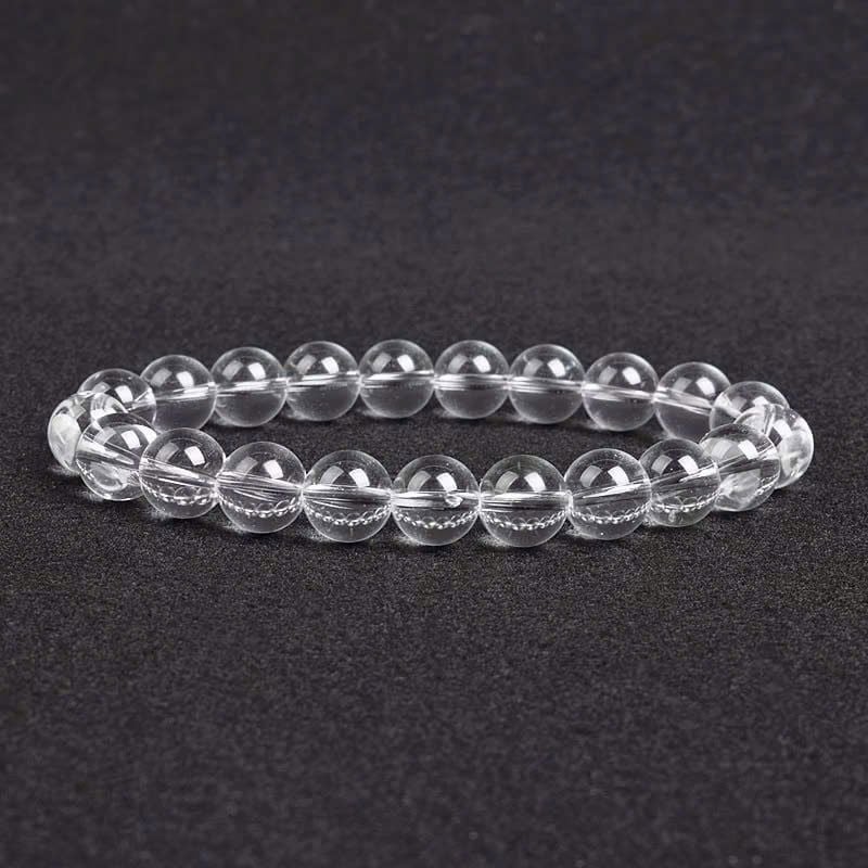 Vòng Tay Phong Thuỷ Cao Cấp - Đá Thạch Anh Trắng 6mm Tự Nhiên (AD) 