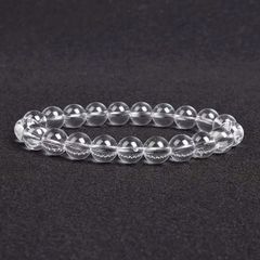  Vòng Đá Phong Thuỷ Cao Cấp - Đá Thạch Anh Trắng 6mm Tự Nhiên (AD) 