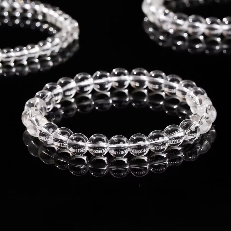  Vòng Tay Phong Thuỷ Cao Cấp - Đá Thạch Anh Trắng 7mm Tự Nhiên (AC) 