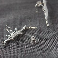  Bông Tai Viền Tai Pha Lê Trắng Cá Tính 