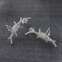  Bông Tai Viền Tai Pha Lê Trắng Cá Tính 