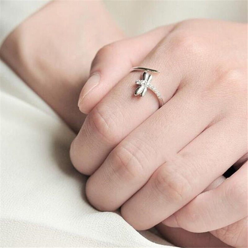  Nhẫn Bạc S925 Cao Cấp - Con Chuồn Chuồn Dễ Thương 