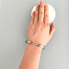  Vòng Đá Phong Thuỷ Cao Cấp - Đá Aquamarine Tự Nhiên & Vòng Tròn Đá Pha Lê Xanh Biển 