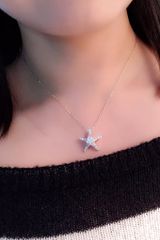  Dây Chuyền Ngắn - Ngôi Sao Pha Lê Trắng (AG) 