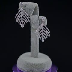  Bông Tai Chiếc Lá Pha Lê (AB) 