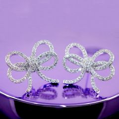  Bông Tai Nơ Xinh Bản To Pha Lê (AE) 