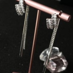  Bông Tai Tua Rua Pha Lê Vuông AP ( Có 3 Kiểu Đeo ) 