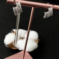  Bông Tai Tua Rua Pha Lê Vuông AP ( Có 3 Kiểu Đeo ) 