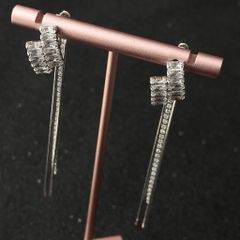  Bông Tai Tua Rua Pha Lê Vuông AP ( Có 3 Kiểu Đeo ) 