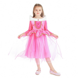  Bộ Đầm Công Chúa Màu Hồng Viền Vàng + Phụ Kiện 