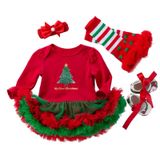  Váy ren cây thông và phụ kiện Noel trẻ em 