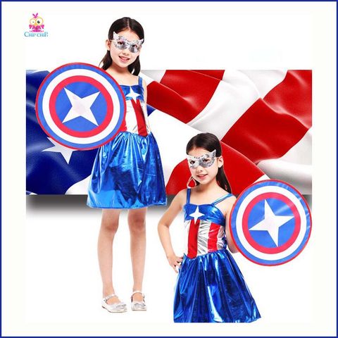 Váy siêu anh hùng Dazzing Patriotic costume halloween chip chip