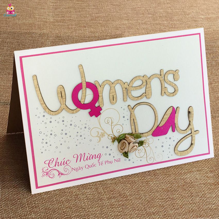  Thiệp women's day giày lớn 