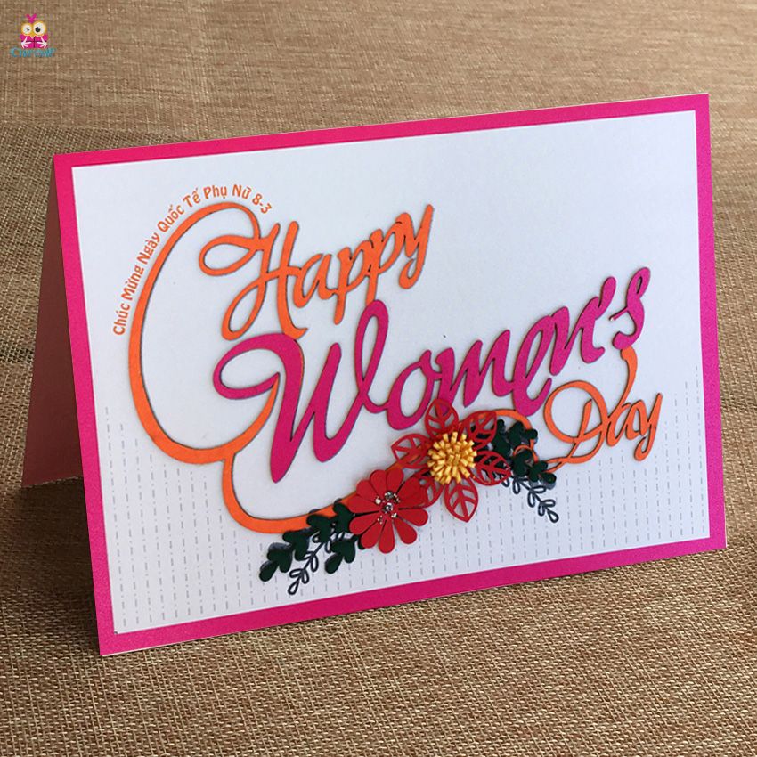  Thiệp happy women's day màu lớn 