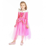  Bộ Đầm Công Chúa Màu Hồng Viền Vàng + Phụ Kiện 