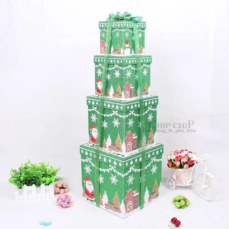  Hộp quà Noel kim tuyến 