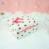  Hộp nắp gập nơ đen 