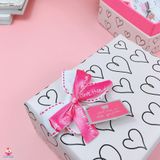  Hộp quà nắp gập nơ tim 