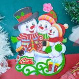  Decal bảng 3 người tuyết trang trí Noel 