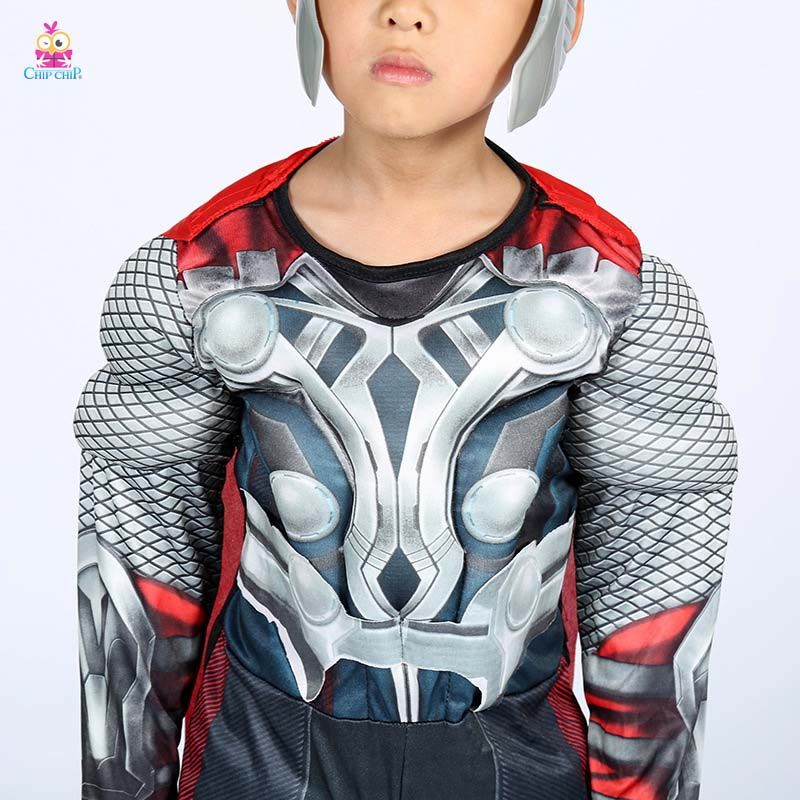  Trang phục hóa trang Halloween bé trai bộ áo liền phồng Thor 