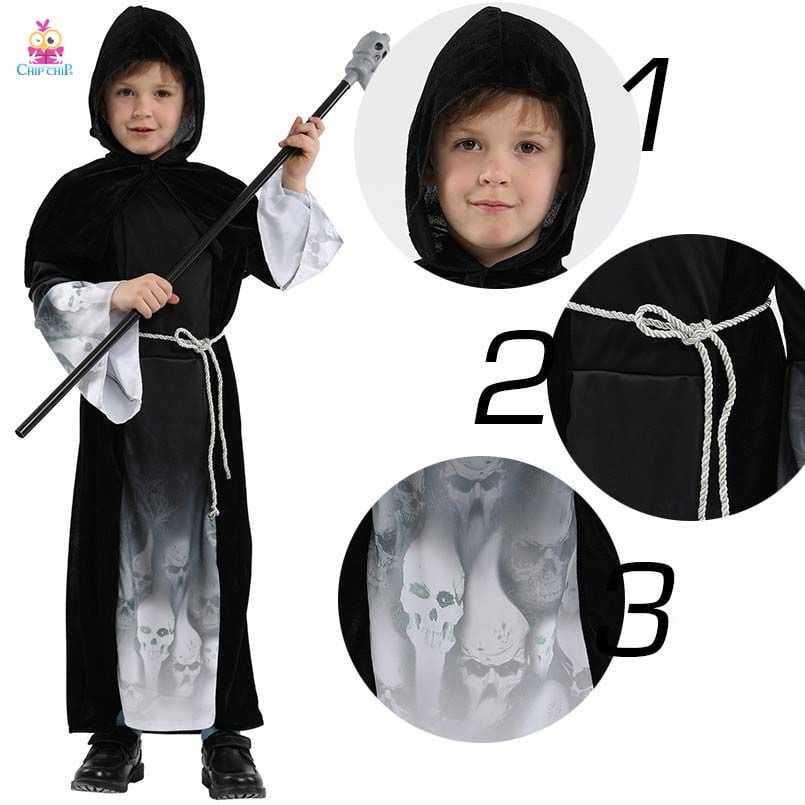  Trang phục hóa trang Halloween bé trai bộ duppy skeleton 