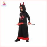  Trang phục hóa trang Halloween bé trai bộ đồ quỷ đen trùm đầu 