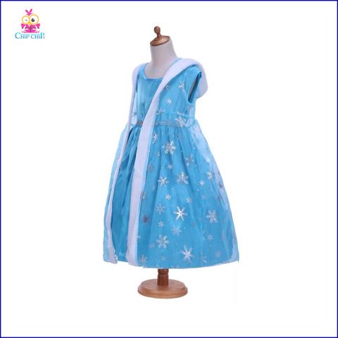 Bộ váy elsa trẻ em girl halloween costume chip chip