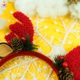  Cài tóc Noel sừng tai trái thông 