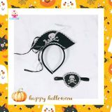  Phụ kiện Halloween cài tóc hình mũ đầu lâu cướp biển 