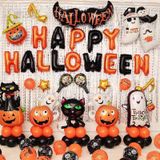  chữ phồng halloween cam đen 