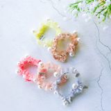  Dây buộc tóc scrunchies nhỏ đính ngọc trai 