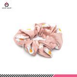  Dây buộc tóc scrunchies vải hoa cúc 