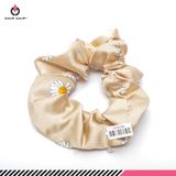  Dây buộc tóc scrunchies vải hoa cúc 