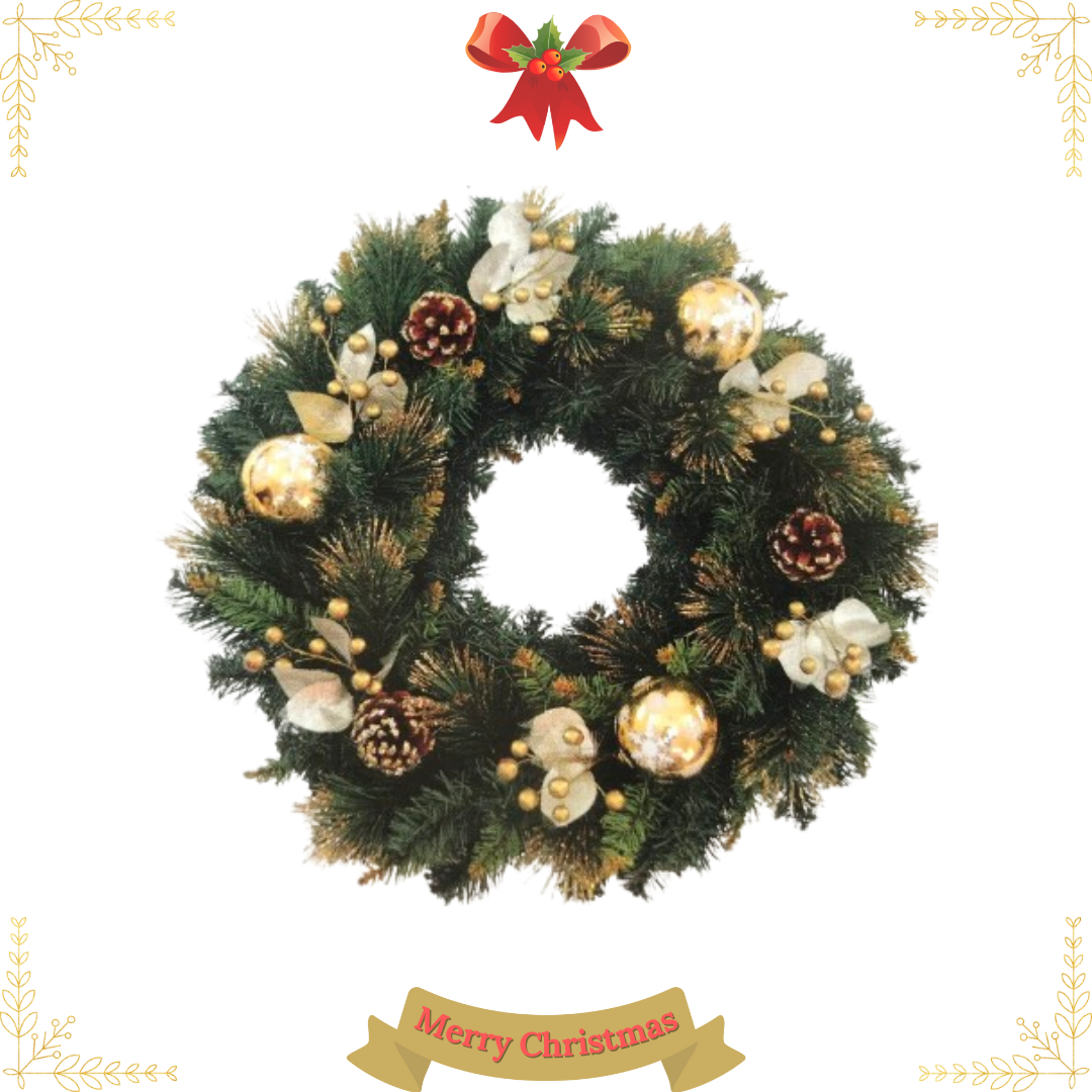  Vòng Nguyệt Quế Trang Trí Noel 22A01N/8 