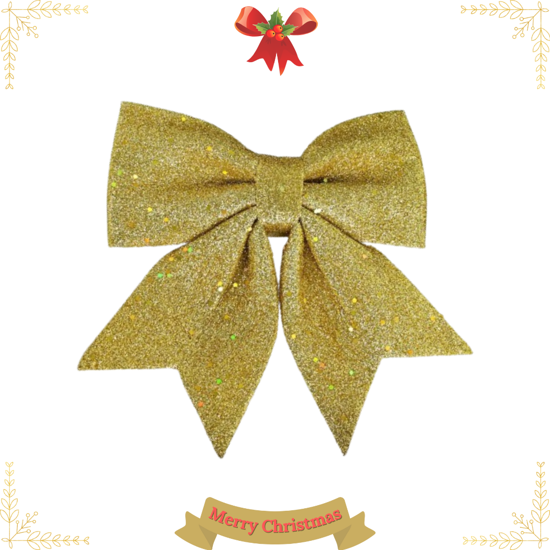  Nơ Kim Tuyến Vàng Đôi Trang Trí Noel 