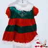 Đầm nhung xanh trang phục Noel trẻ em