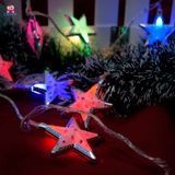  Dây đèn trang trí Noel ngôi sao viền bạc 