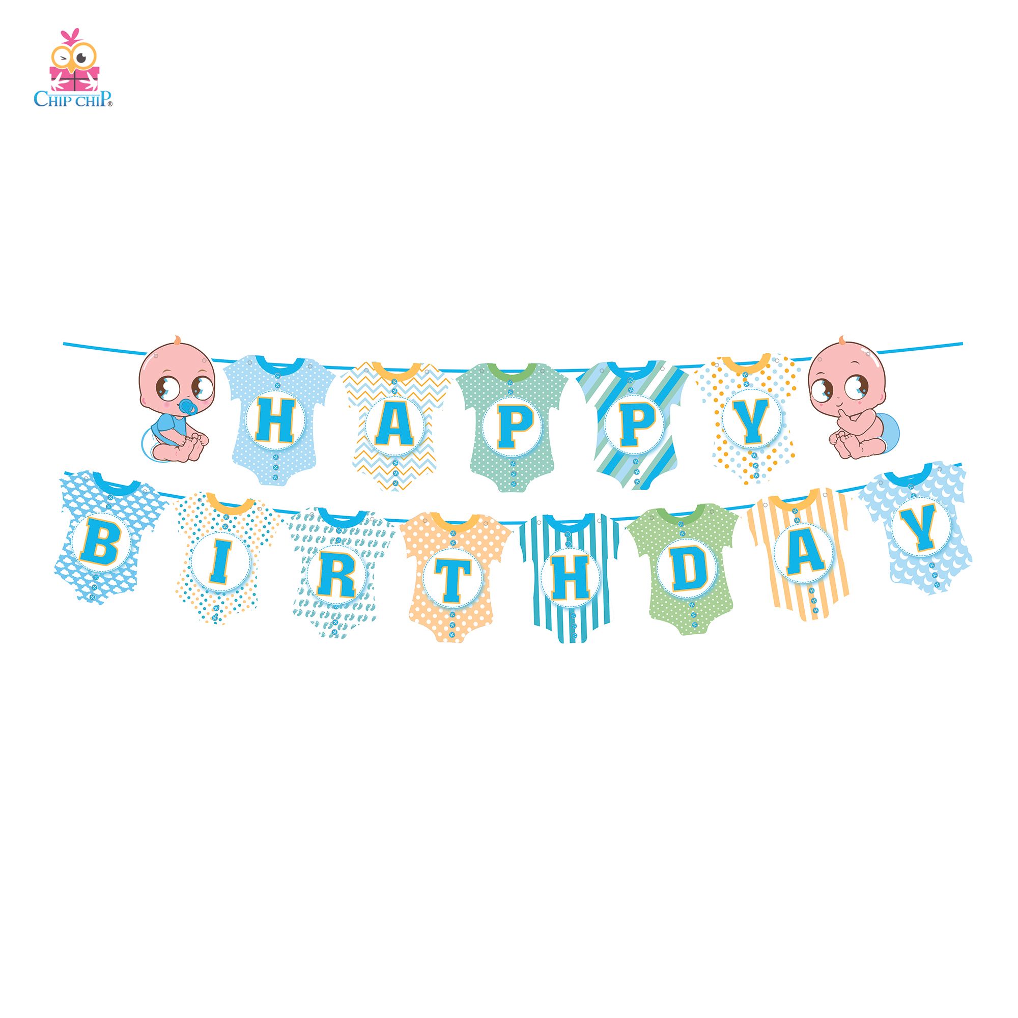  Dây Treo Trang Trí Happy Birthday Baby Boy - Chipchipshop 
